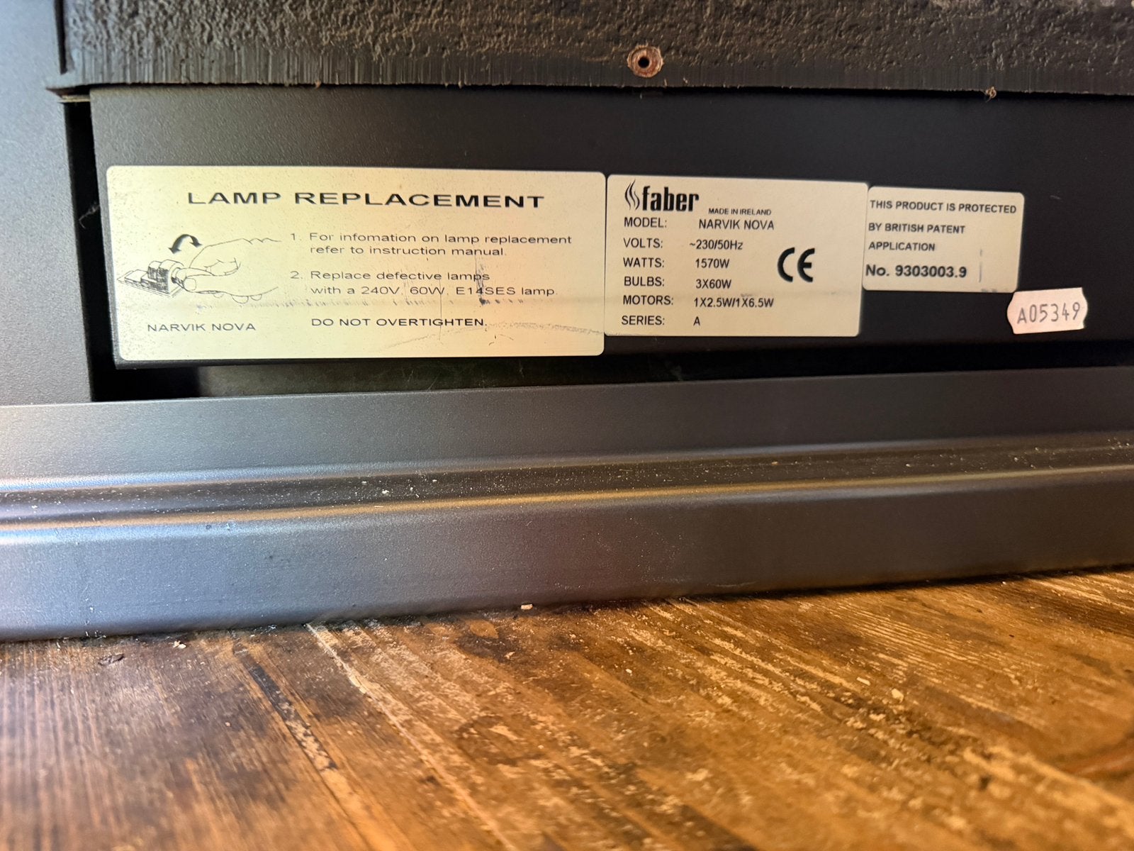 Elektrische inbouw haard, Ophalen, Zo goed als nieuw, Inbouwhaard, Elektrische haard