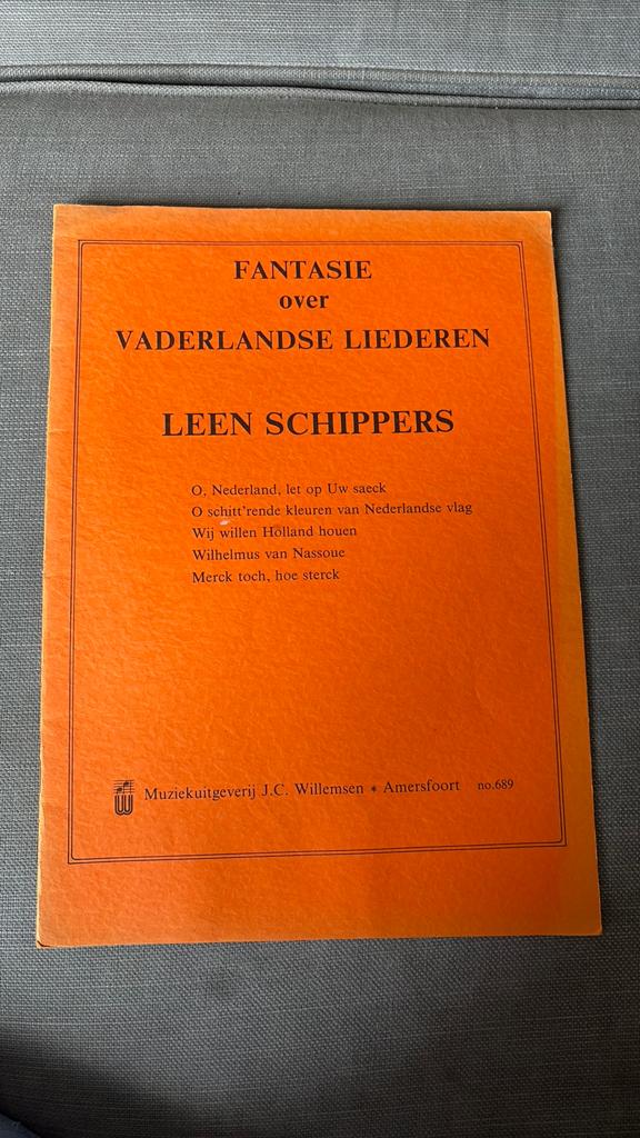Fantasie over vaderlandse liederen Leen Schippers, Ophalen of Verzenden, Gebruikt, Artiest of Componist, Religie en Gospel