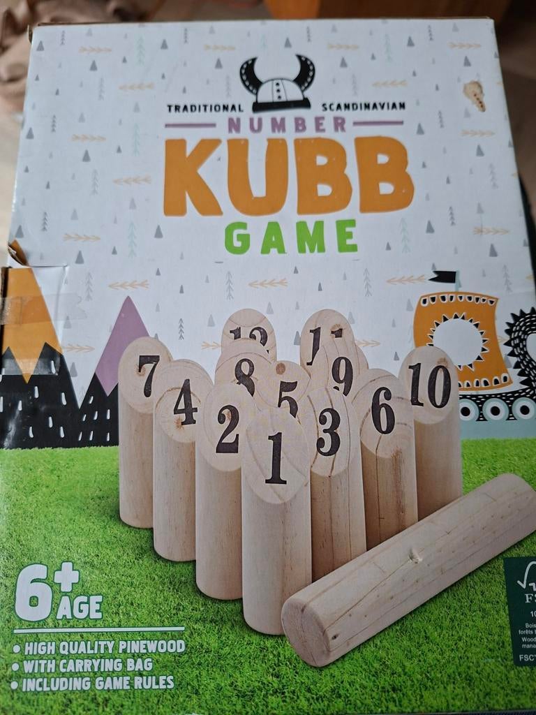 Nummer kubb game, Hobby en Vrije tijd, Vijf spelers of meer, Ophalen, Nieuw, Onbekend