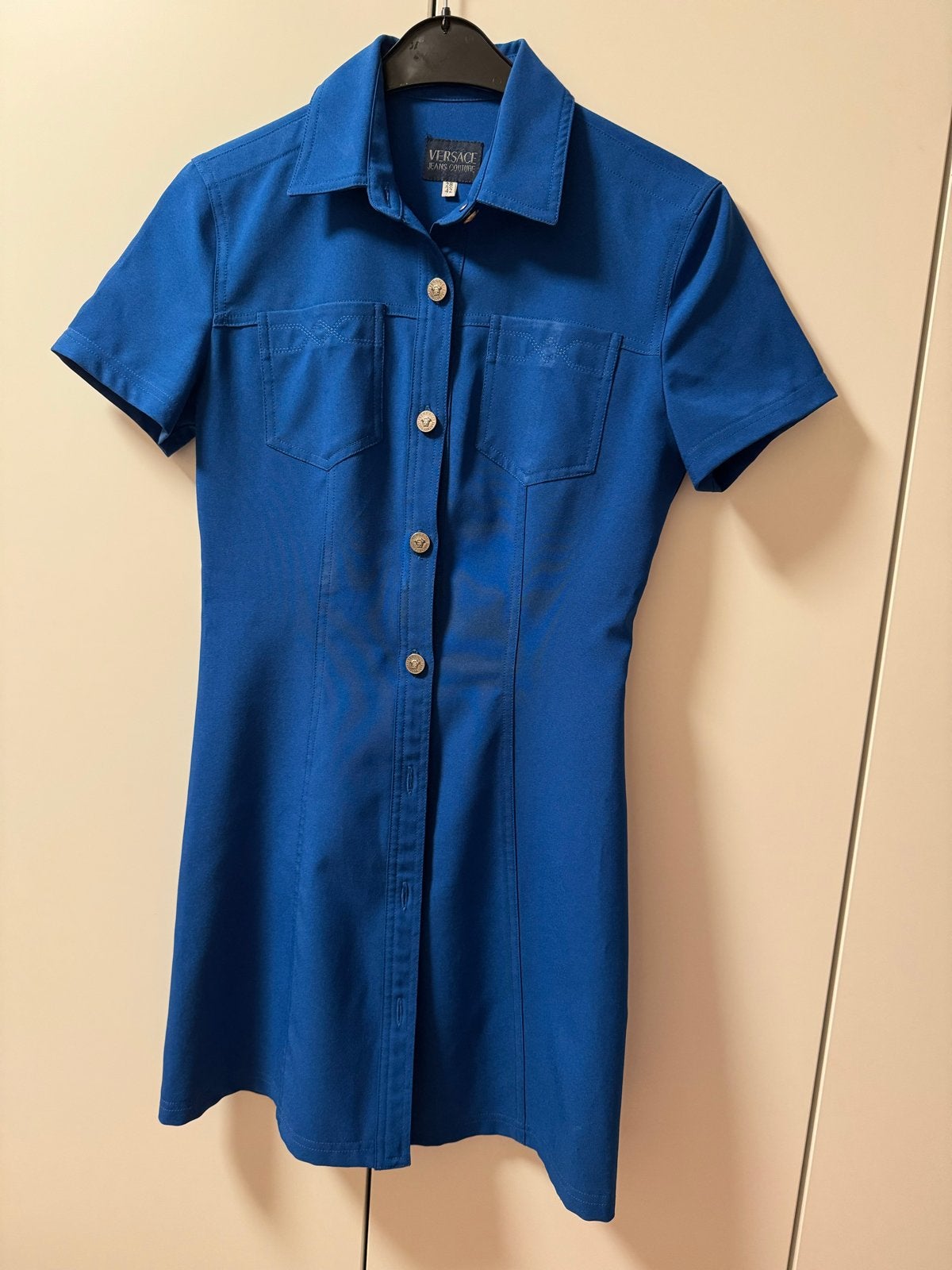 Versace Jeans Couture jurk, maat 36 S, Kleding | Dames, Blauw, Ophalen of Verzenden, Maat 36 (S), Gedragen