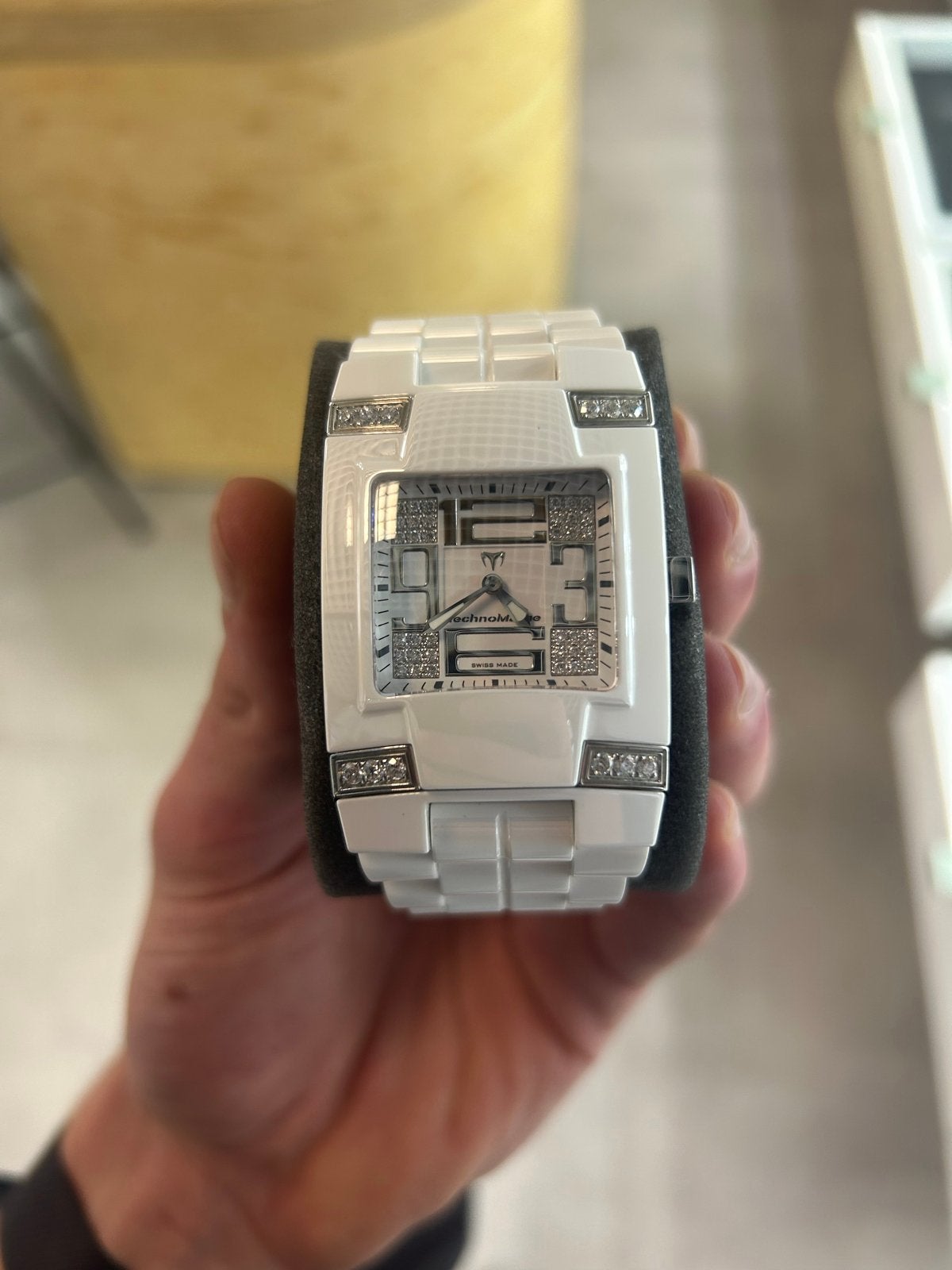 Technomarine Square Ceramic Diamonds (DSQC-serie) DSQC05C, Overige merken, Overige materialen, Polshorloge, Nieuw