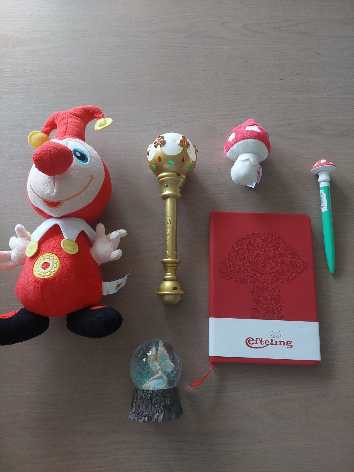 Efteling Jokie, Pardoes, paddestoel sleutelhanger, sneeuwbol, Ophalen of Verzenden