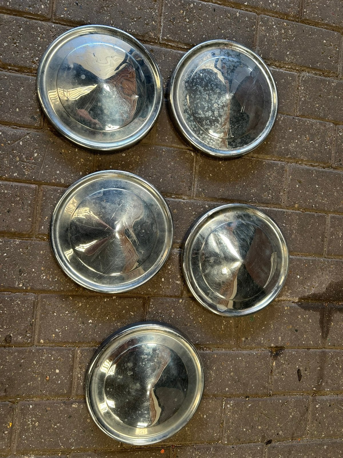 Chromen wieldoppen velgdoppen oldtimer aanhanger trailer, Auto diversen, Ophalen, Gebruikt