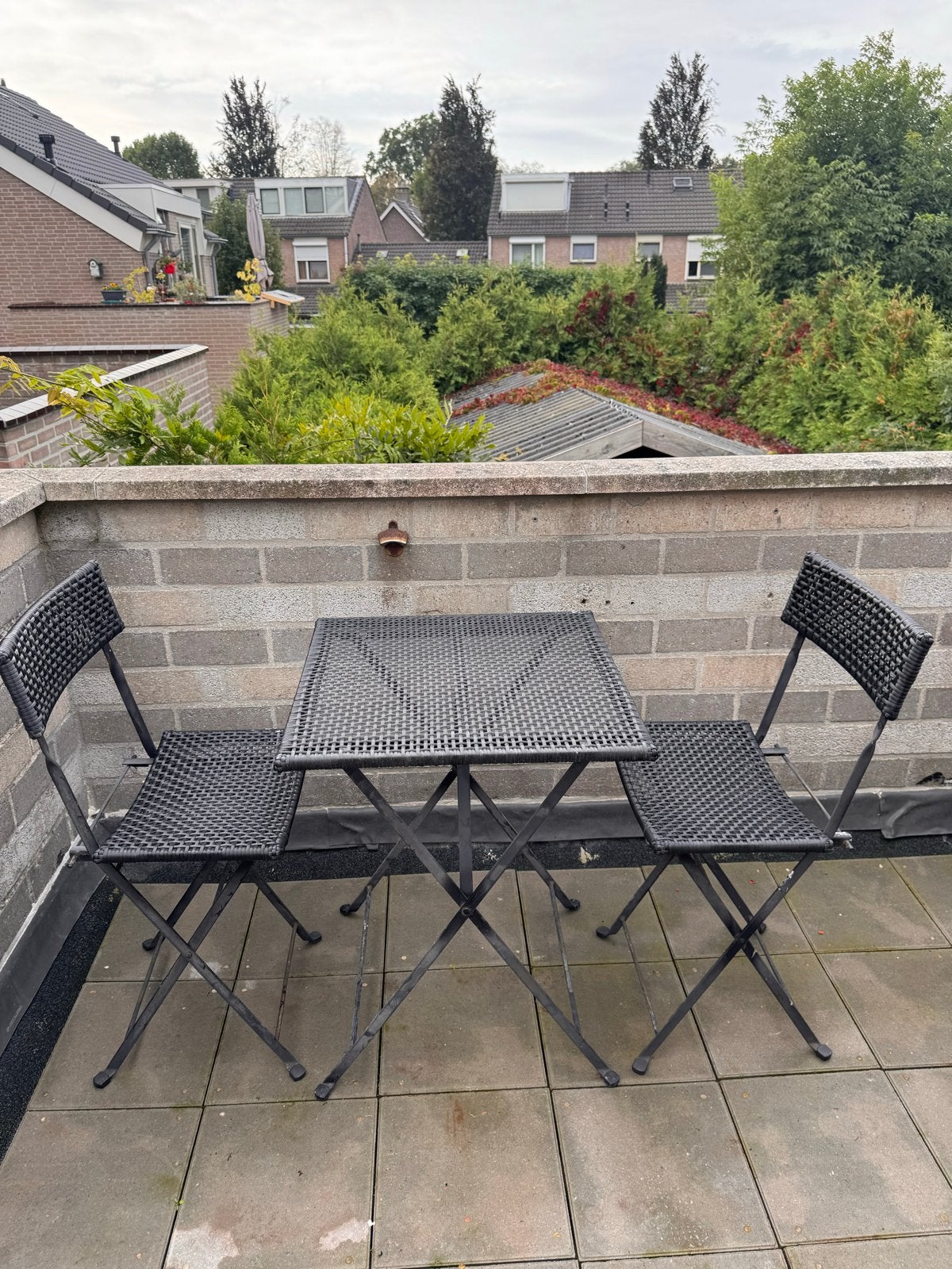 Compacte bistro tuinset - zwart metaal