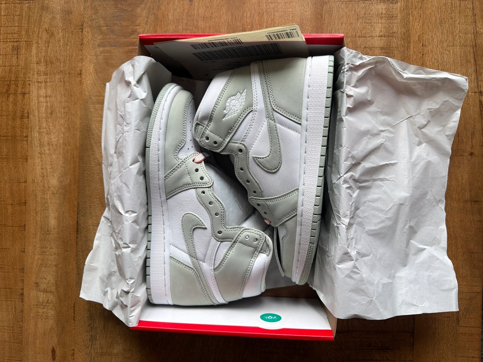 Nike Air Jordan 1 Seafoam 38 - Nieuw in doos, Kleding | Dames, Schoenen, Nieuw, Ophalen of Verzenden, Sneakers of Gympen, Groen