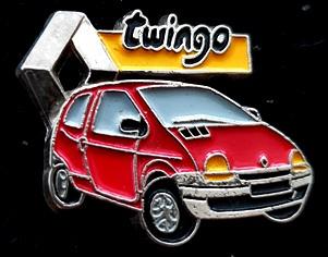 Renault Twingo pin- rood gelakt, Verzenden, Nieuw, Transport, Speldje of Pin