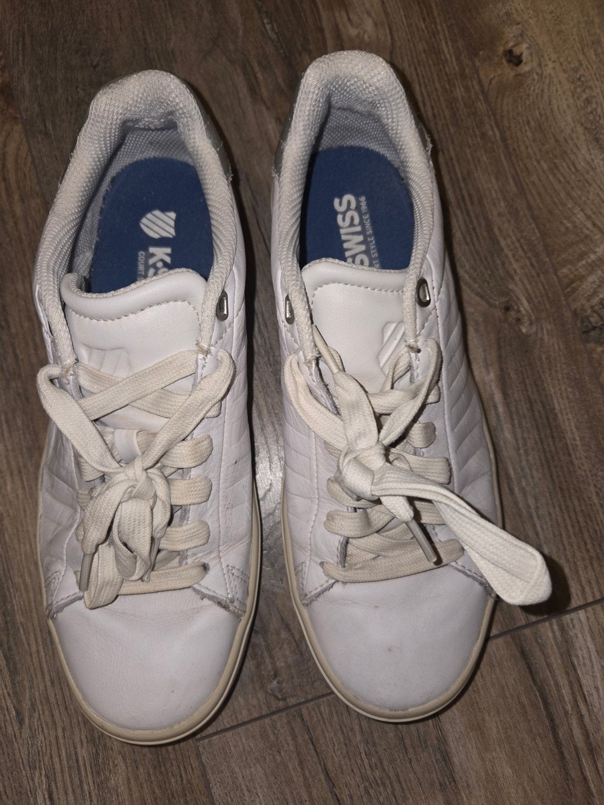 Kswiss, Ophalen, Wit, Sneakers of Gympen, Gedragen