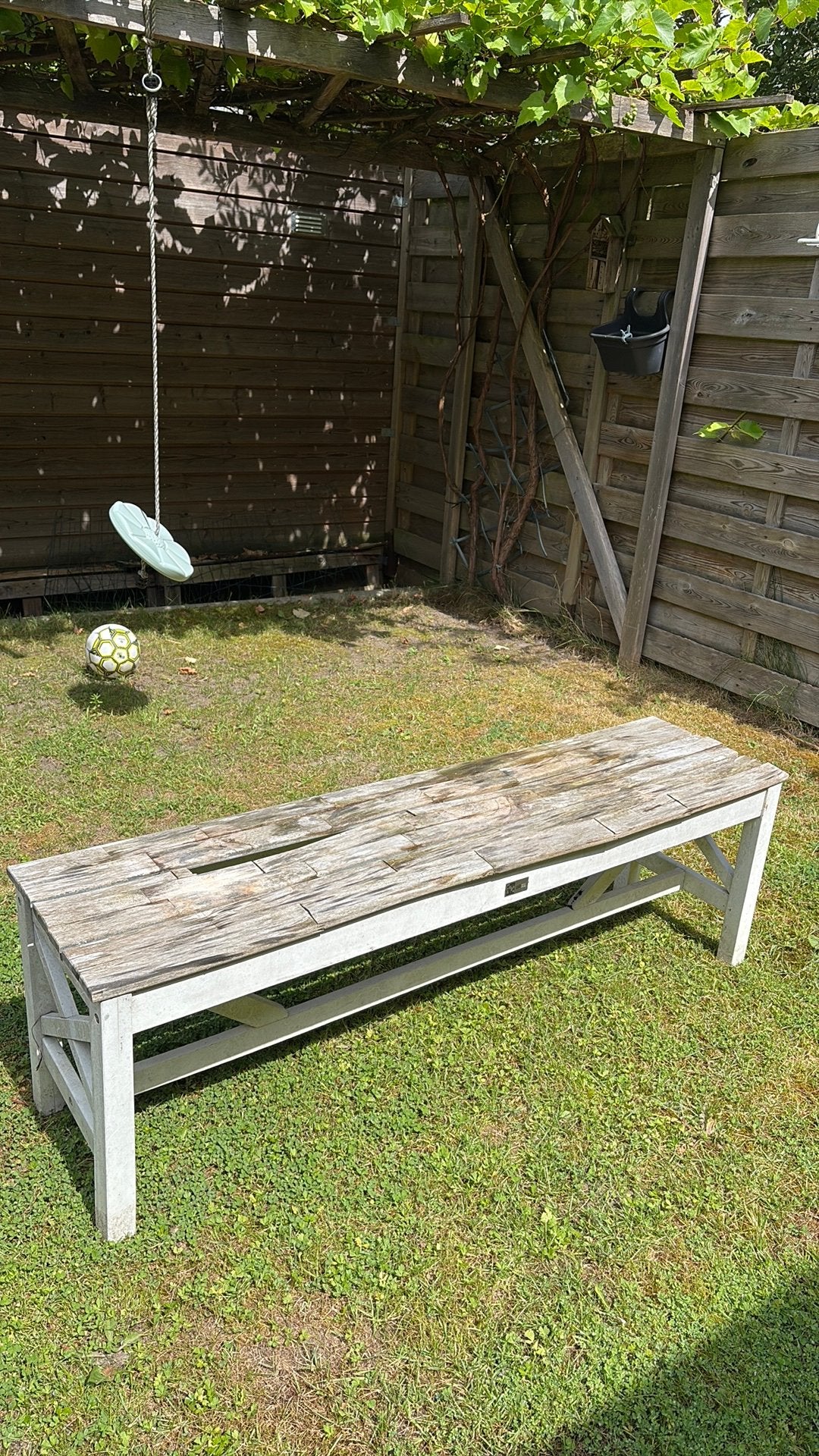 Gratis Houten tuinbankje, Tuin en Terras, Tuinbanken, Ophalen, Gebruikt, Hout