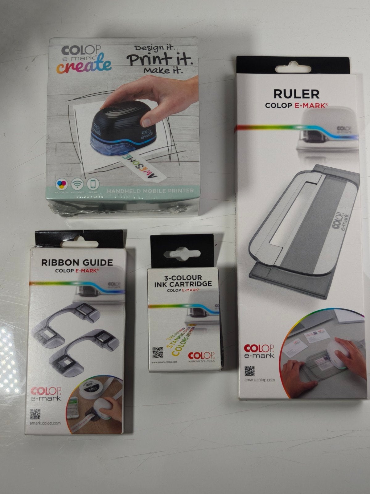 Colop E-mark hand printer + Accesoires (NIEUW), Ophalen of Verzenden, Nieuw, Inkt, Foam of Stempelhouder
