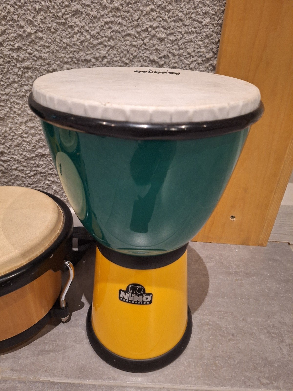 Nino Percussie Set: Bongo en Djembe's, Muziek en Instrumenten, Percussie, Ophalen, Zo goed als nieuw, Trommel