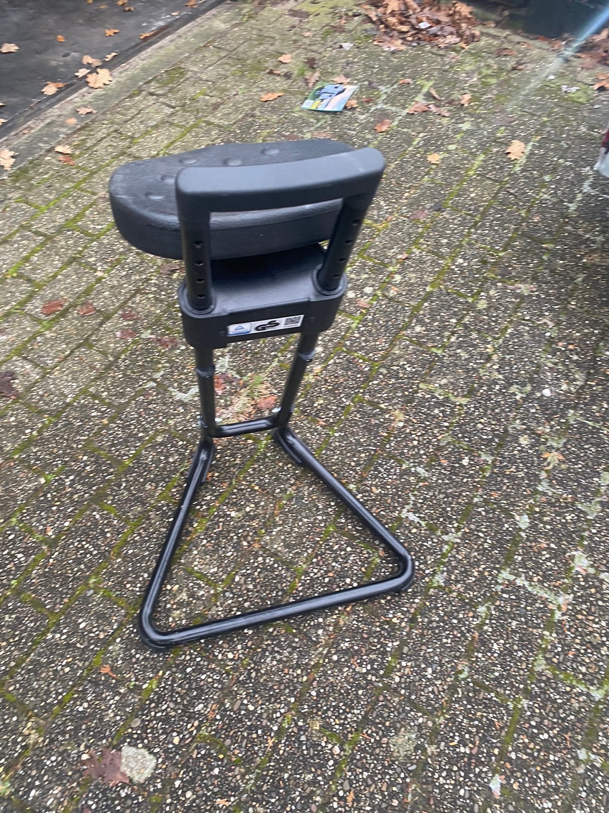 Ergonomische Kruk/Zit-Sta Hulp - Zwart, Verstelbaar, Kunststof, Gebruikt, Zwart, Ophalen of Verzenden
