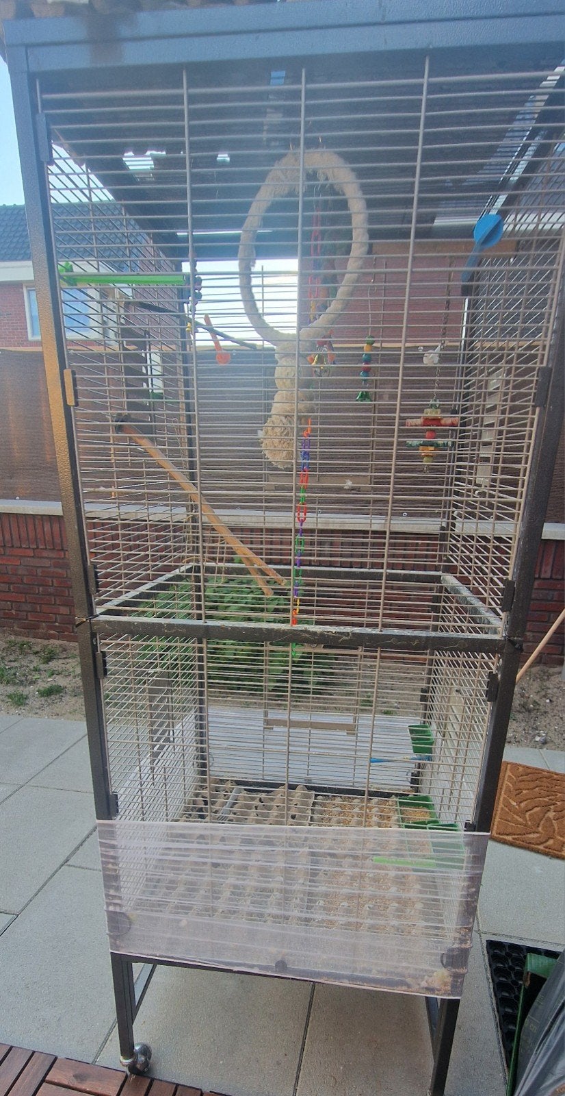 Een mooi kooi, Ophalen of Verzenden, Gebruikt, Metaal, Vogelkooi