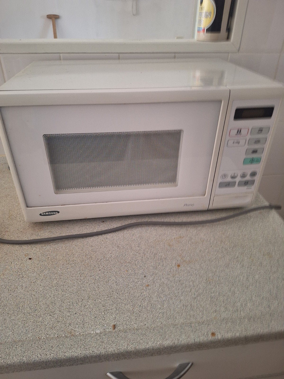 Samsung magnetron - Wit, vrijstaand, Witgoed en Apparatuur, Magnetrons, Ophalen, Gebruikt, Magnetron, Draaiplateau