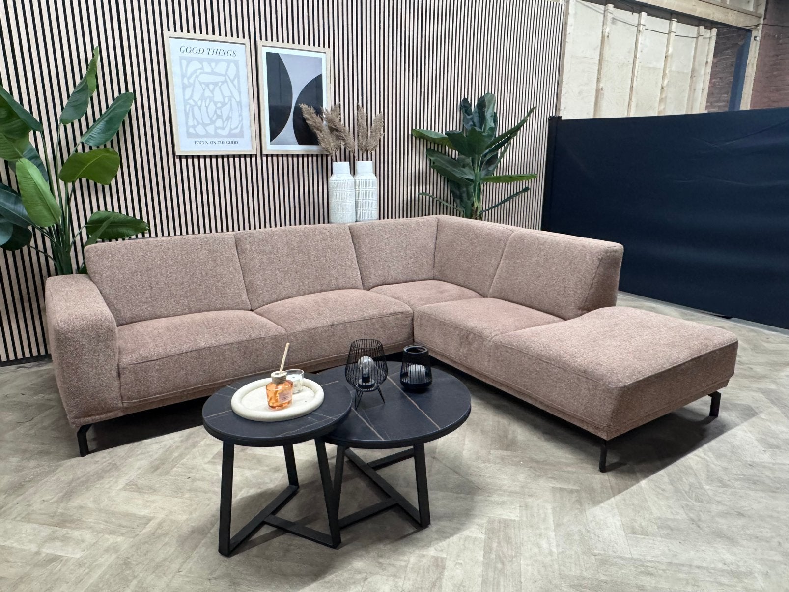 ZGAN Montel Viano Hoekbank - Taupe - 275 x 225, 250 tot 300 cm, -, -, Hoekbank