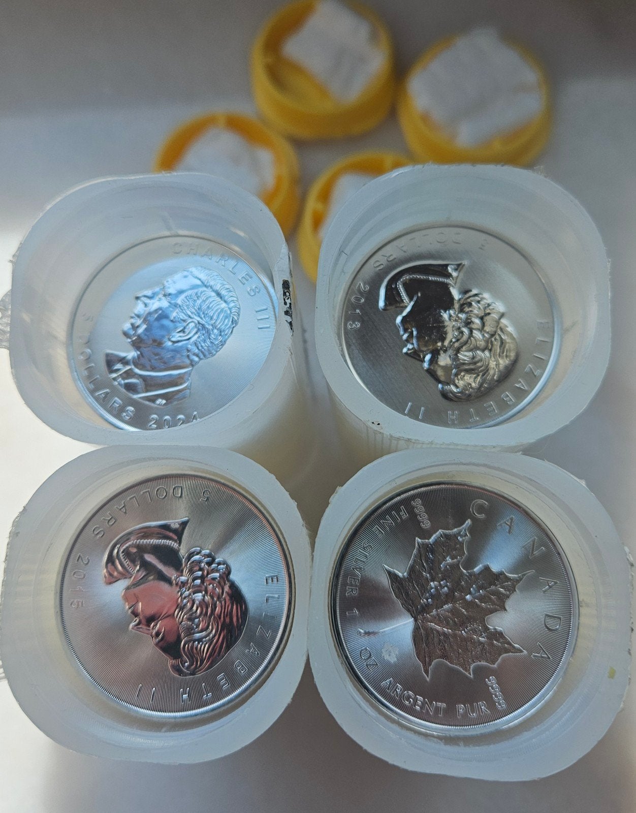 100 x 1 ounce maple leaf, Ophalen of Verzenden, Zilver