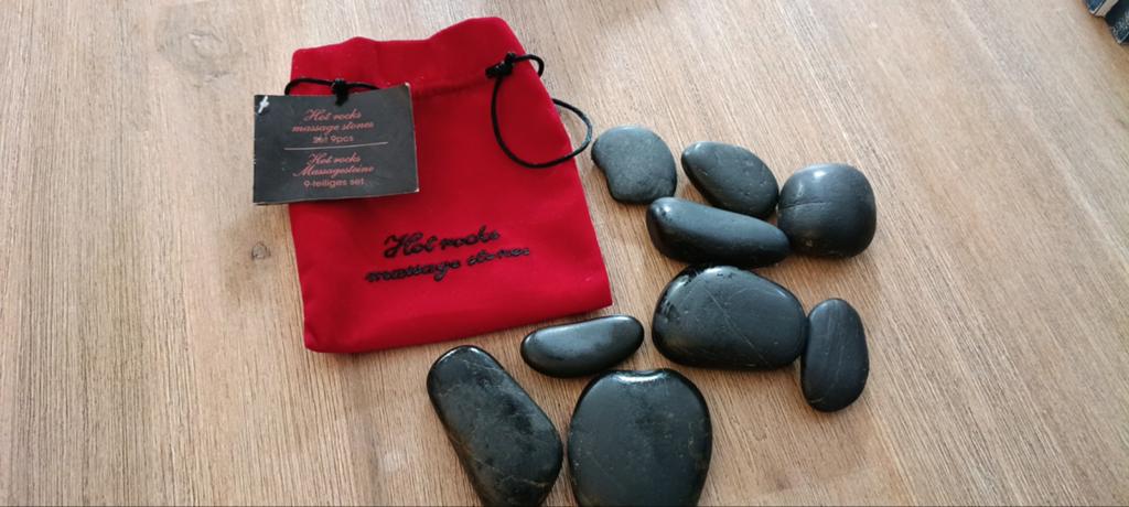 Hete massagestenen - 9 stuks -, Ophalen of Verzenden, Zo goed als nieuw, Hotstone