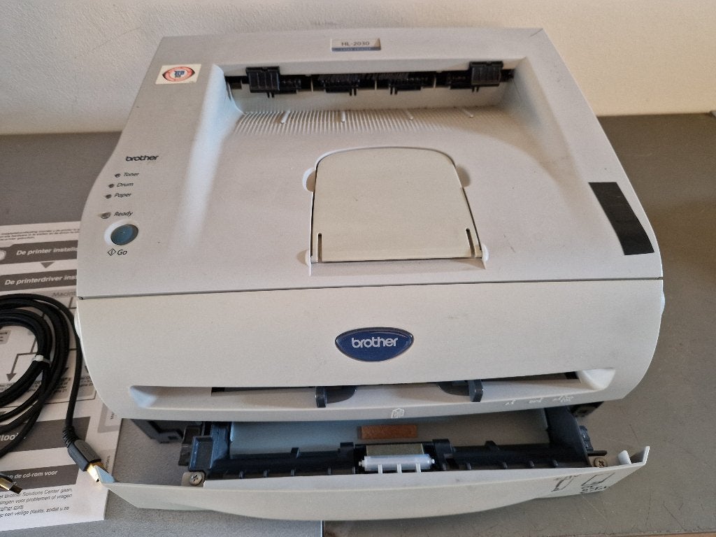 Brother HL-2030 Printer, cartridge is zo goed als leeg, Ophalen, Gebruikt, Zwart-en-wit printen, Brother