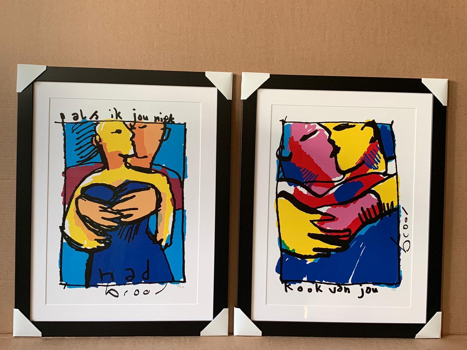 Luxe ingelijste Herman Brood zeefdrukken incl certificaat, Antiek en Kunst, Gelimiteerde oplage, Ophalen of Verzenden, Portret en Figuren