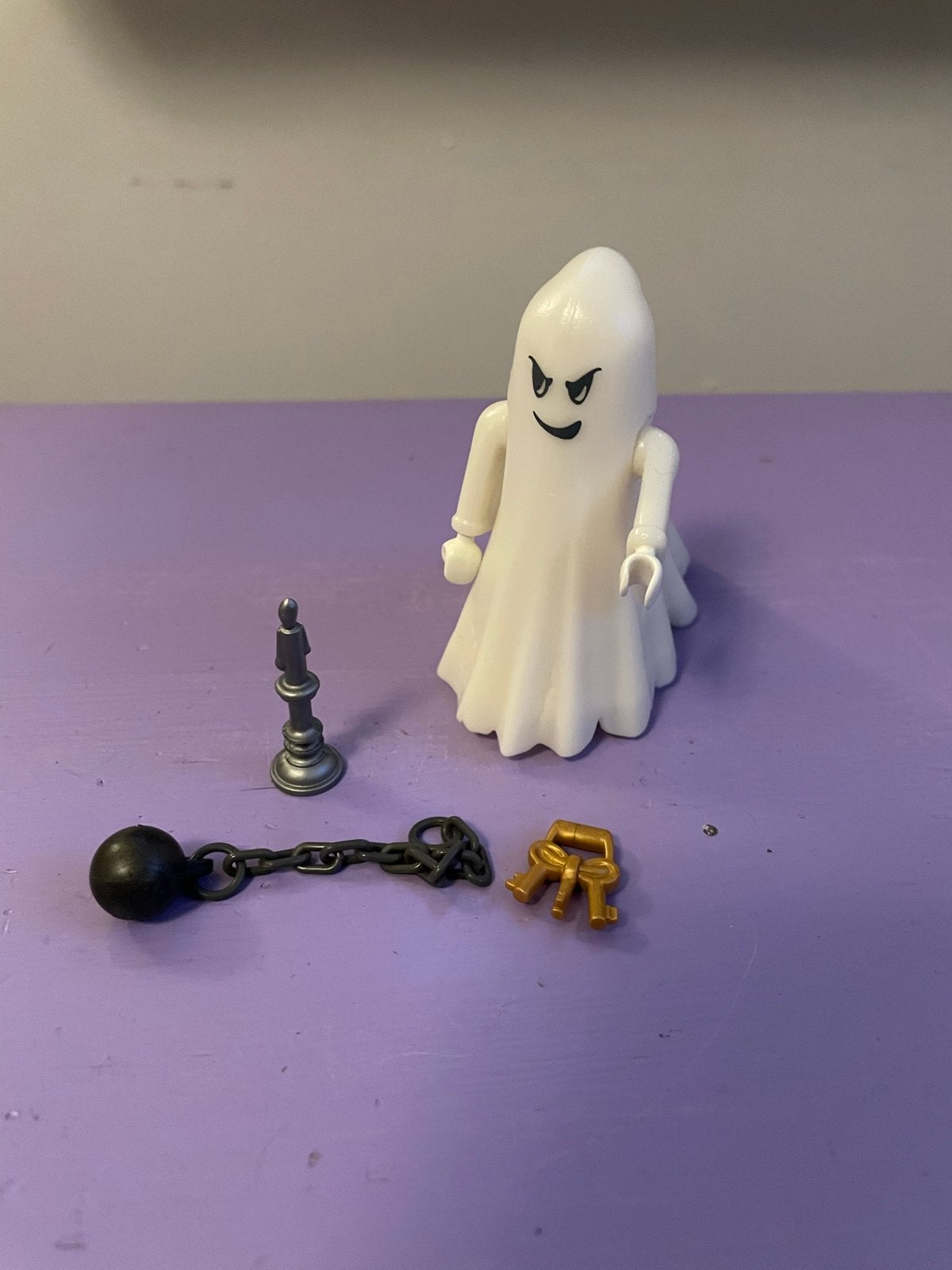 Playmobil 6042 Spook met ketting en kandelaar, Gebruikt, Complete set, Ophalen of Verzenden, Figuren