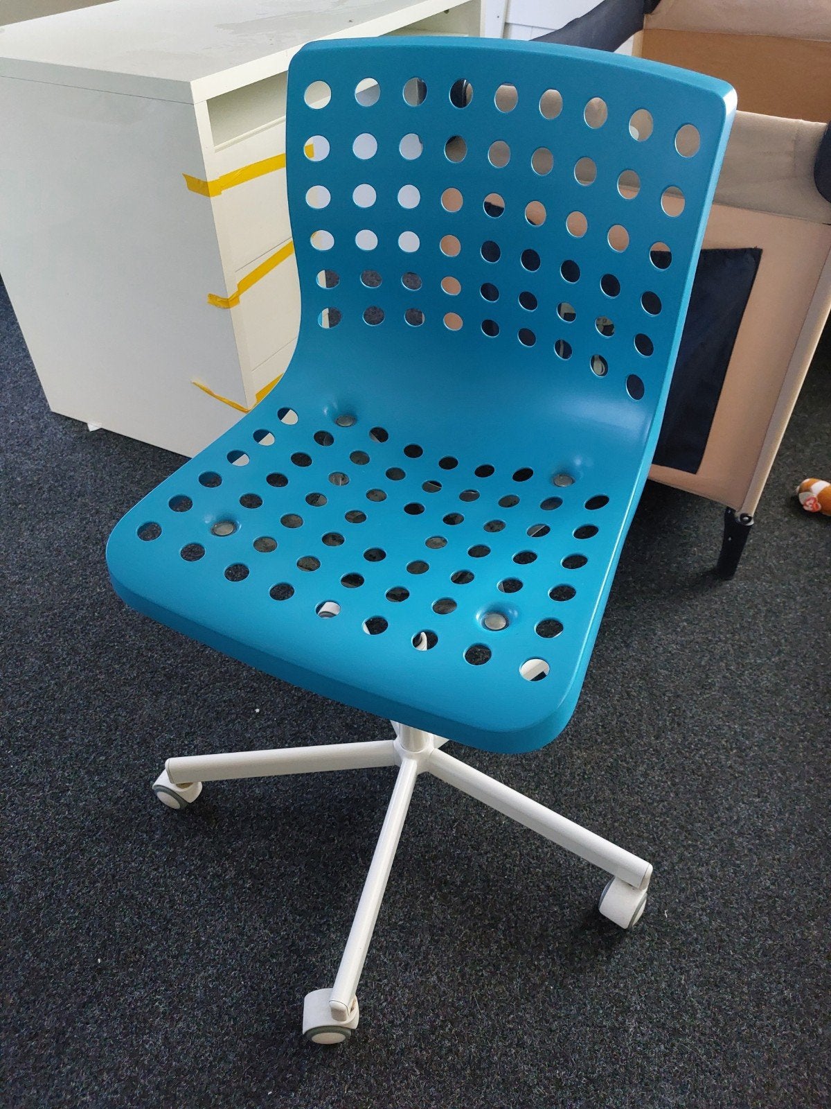Prima bureaustoel, weinig gebruikt., Ophalen, Zo goed als nieuw, Blauw