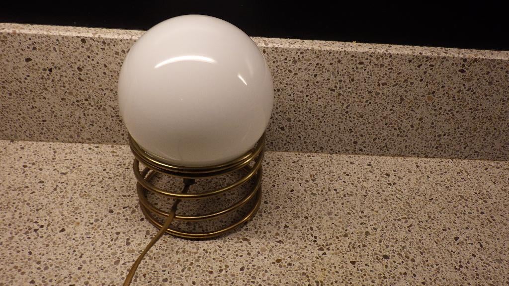 spiraal-lamp uit de jaren '70, Huis en Inrichting, Ophalen of Verzenden, Gebruikt, Glas, Minder dan 50 cm