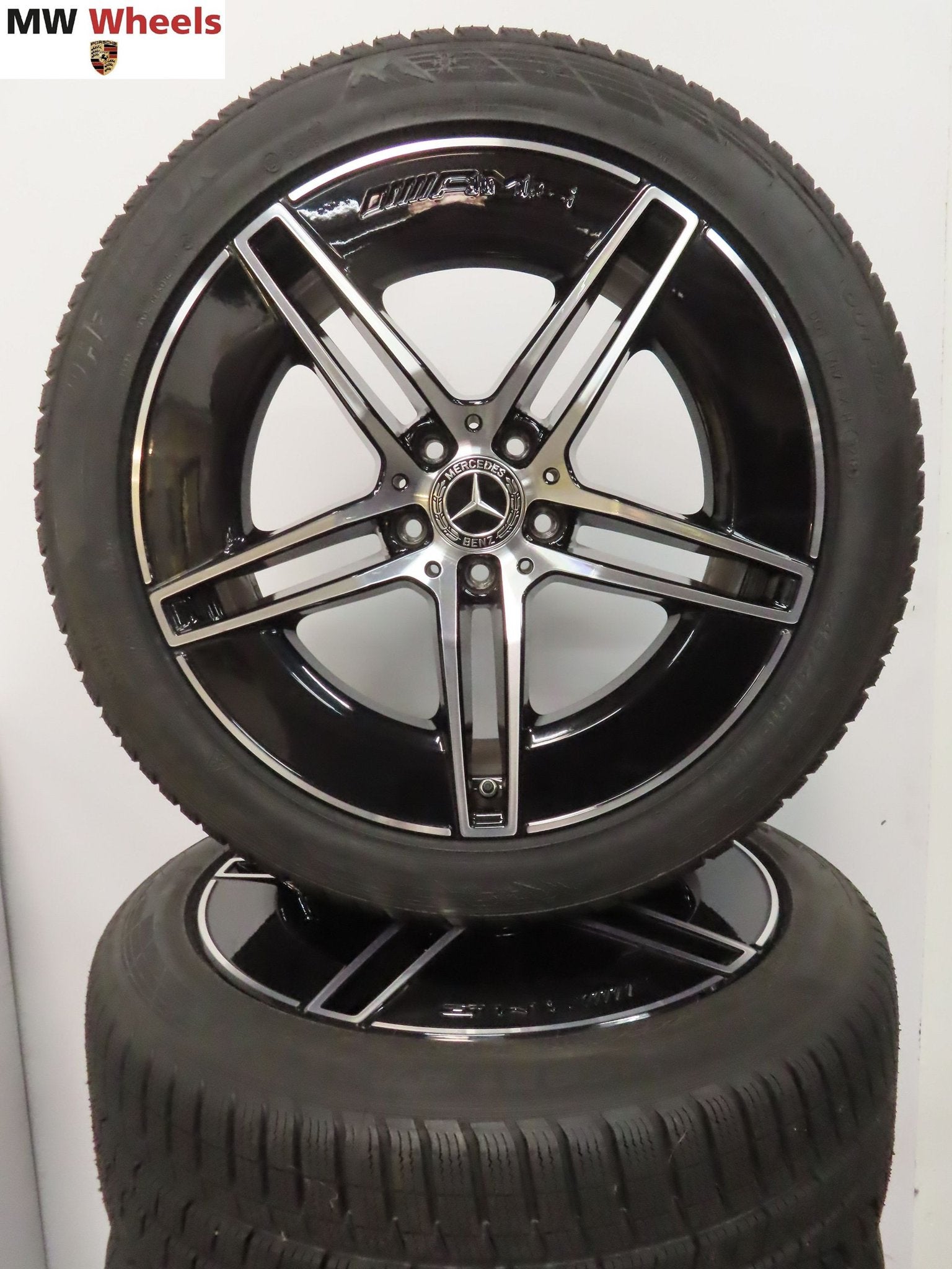 Mercedes E klasse W214 AMG 19 inch velgen met winterbanden, 19 inch, -, -, Banden en Velgen