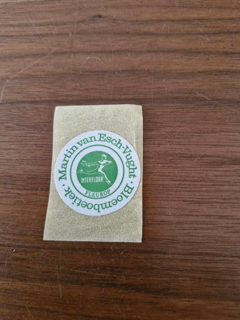 6892 Sticker Martin van Esch-Vught Bloemb. Interflora, Ophalen of Verzenden