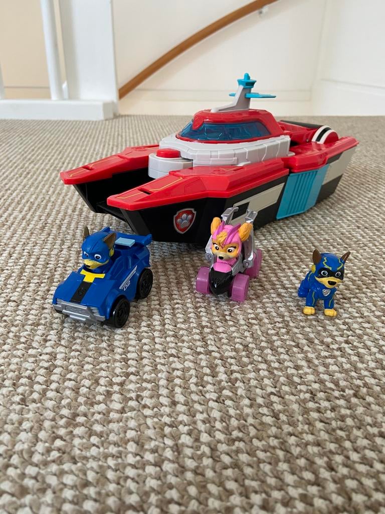 Paw Patrol vliegdekschip inclusief pups, Ophalen, Zo goed als nieuw
