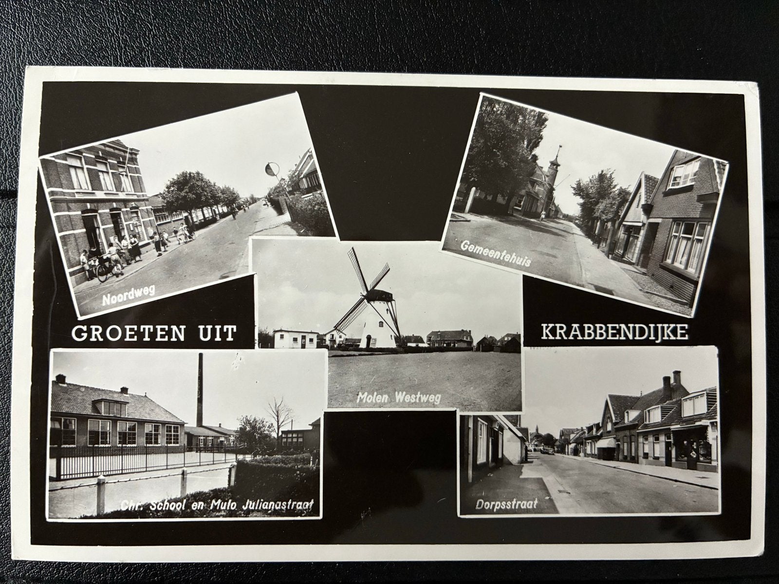 Oude Ansichtkaart Krabbendijke - Diverse Gezichten, Verzenden, 1940 tot 1960, Gelopen, Zeeland