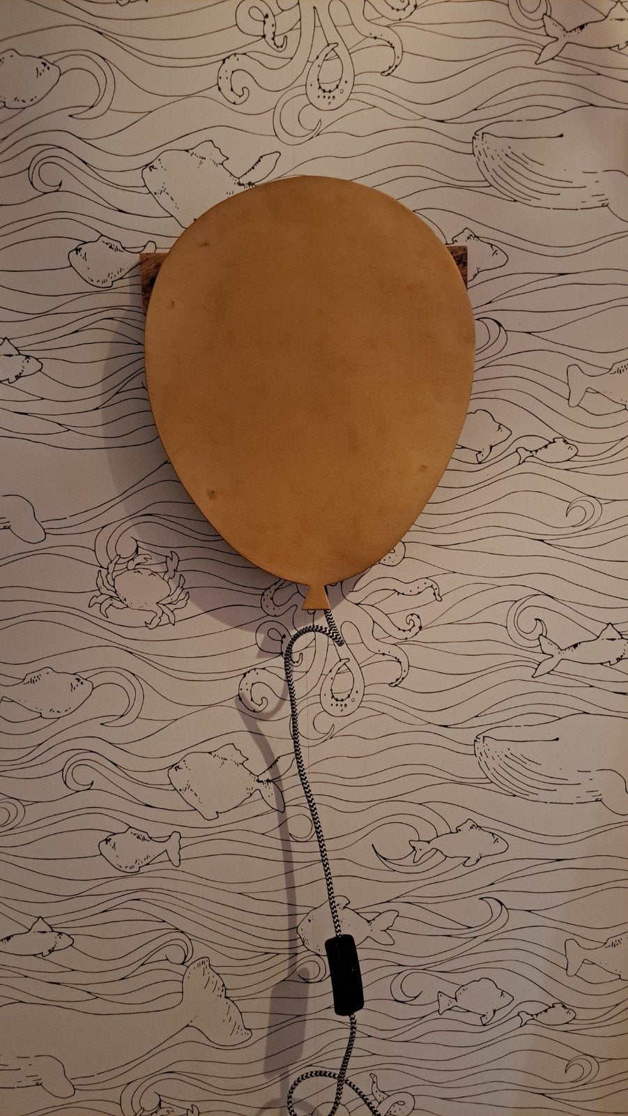 Kidsdepot Barba wandlamp ballon goud - Zo goed als nieuw, Met schakelaar, Ophalen of Verzenden, Zo goed als nieuw, Metaal