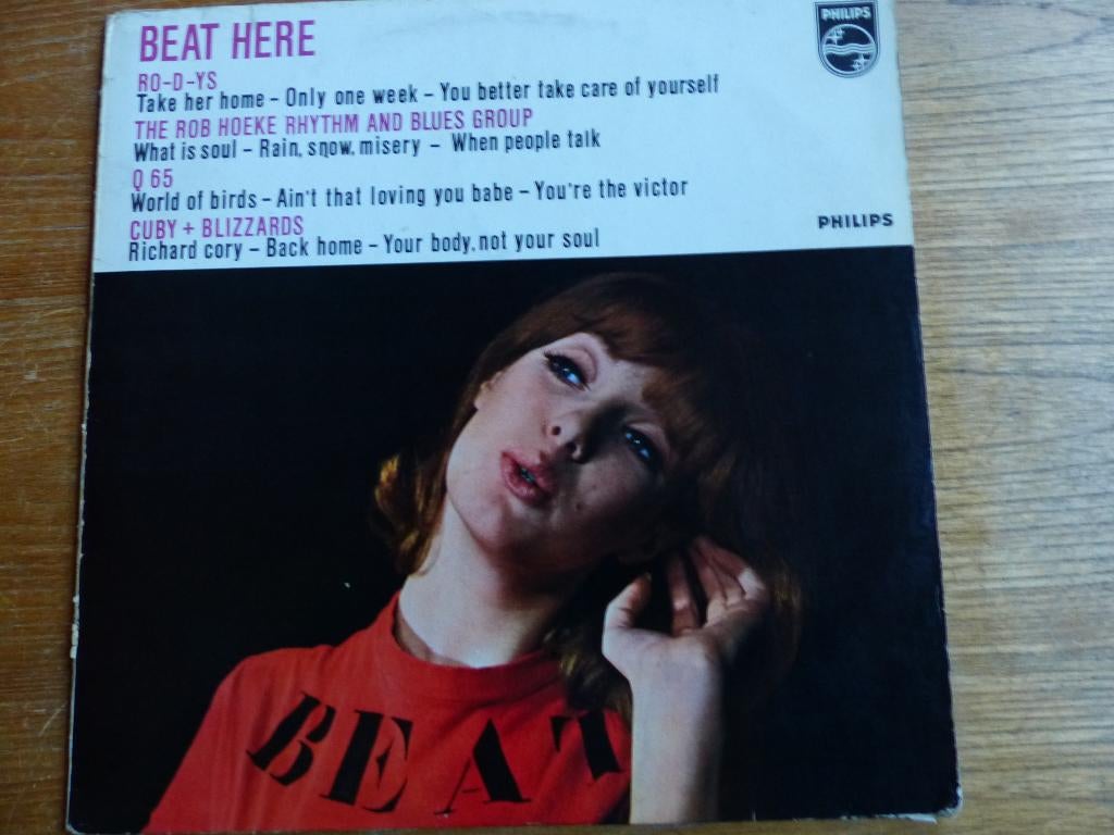 Cuby, Q65 ,Rob Hoeke en Ro-d-ys – Beat Here ( 1967), Gebruikt, Ophalen of Verzenden, Complilatie, 12 inch