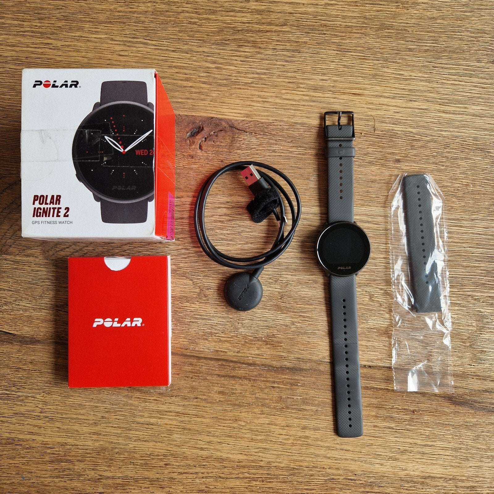 Polar Ignite 2 GPS fitness watch., Gebruikt, Afstand, Zwart, Waterdicht