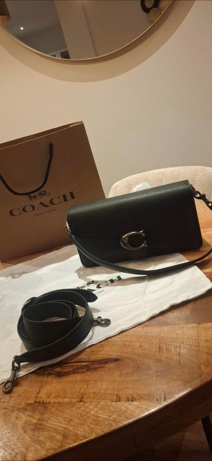 Coach zwarte schoudertas tabby 26, Ophalen of Verzenden, Nieuw, Zwart, Schoudertasje