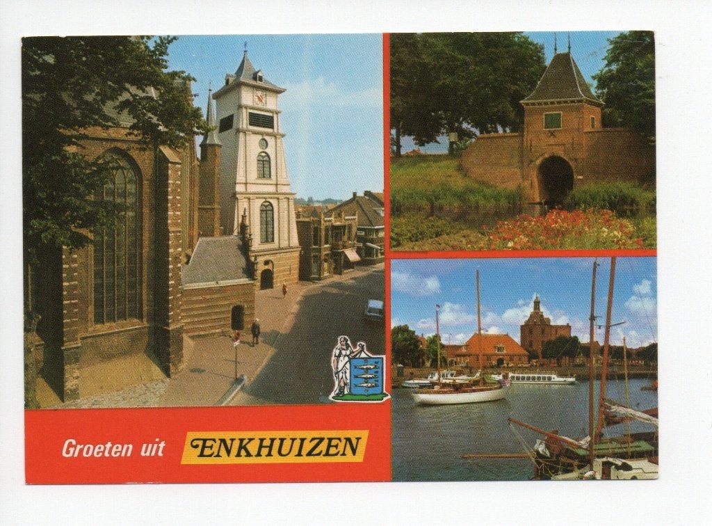 Enkhuizen. Groeten uit - Oude Ansichtkaart, Verzamelen, Verzenden, 1960 tot 1980, Ongelopen, Noord-Holland