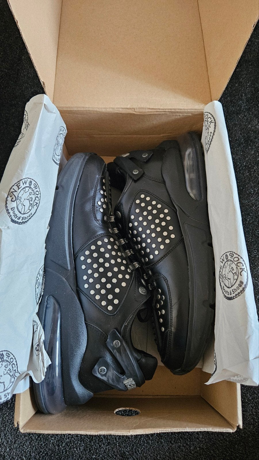 Maat 43 New Rock zwart heren sneakers / boots studs, NewRock, Zwart, Boots, Ophalen of Verzenden