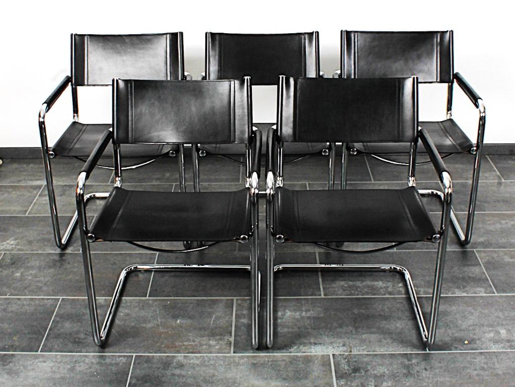 Buisframe Stoel Model S34 van Matteo grassi, Huis en Inrichting, Stoelen, Zwart, Vintage, bauhaus, klassieker, Ophalen of Verzenden