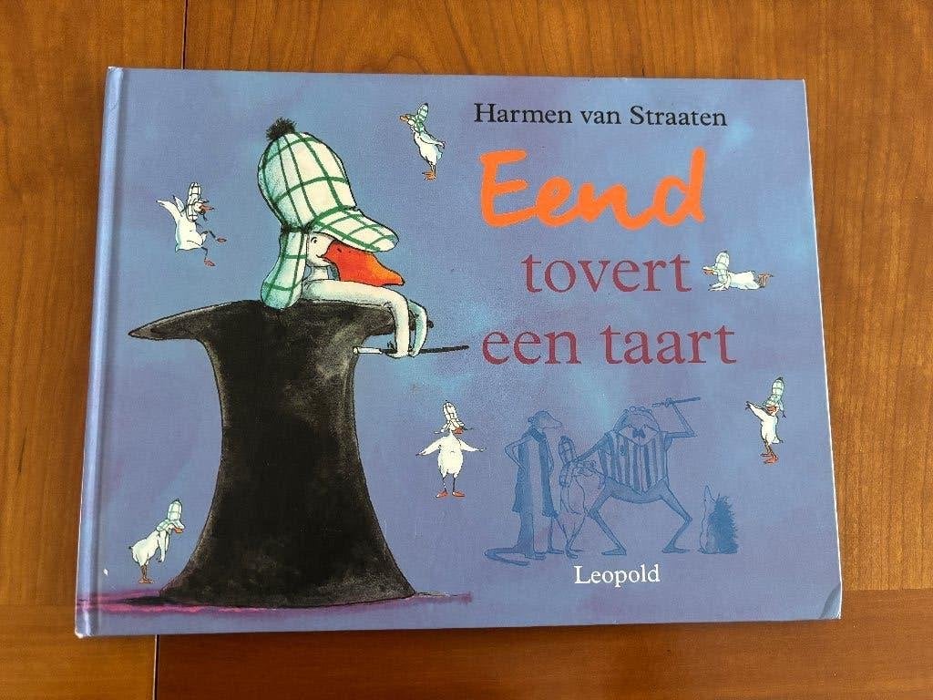 Vriendjes van Leopold : eend tovert een taart. (V. Straaten), Ophalen, Gelezen, Harmen Van Straaten., 3 tot 4 jaar