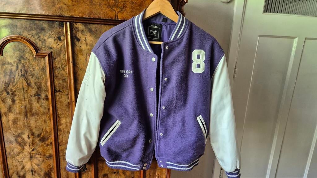 Baseball jack maat S, IKKS, Paars, Ophalen of Verzenden, Maat 36 (S)
