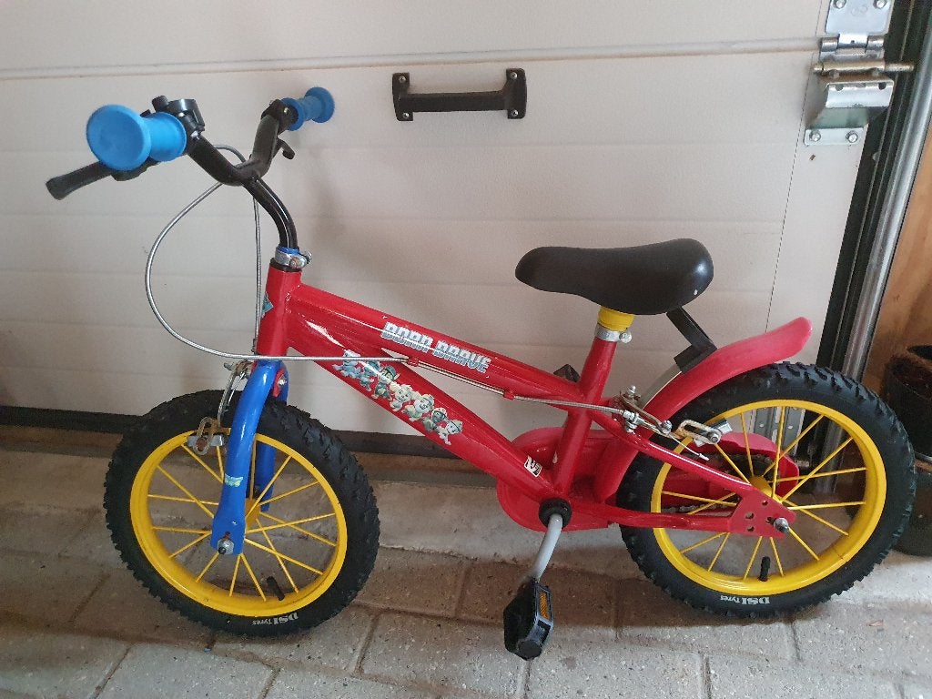 Stoere PAW Patrol Kinderfiets 14 inch, Ophalen, Paw Patrol, Zijwieltjes, Gebruikt