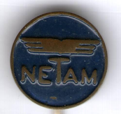 NETAM blauw op zilverkl vrachtaanhanger speldje( A_069 ), Verzenden, Zo goed als nieuw, Transport, Speldje of Pin