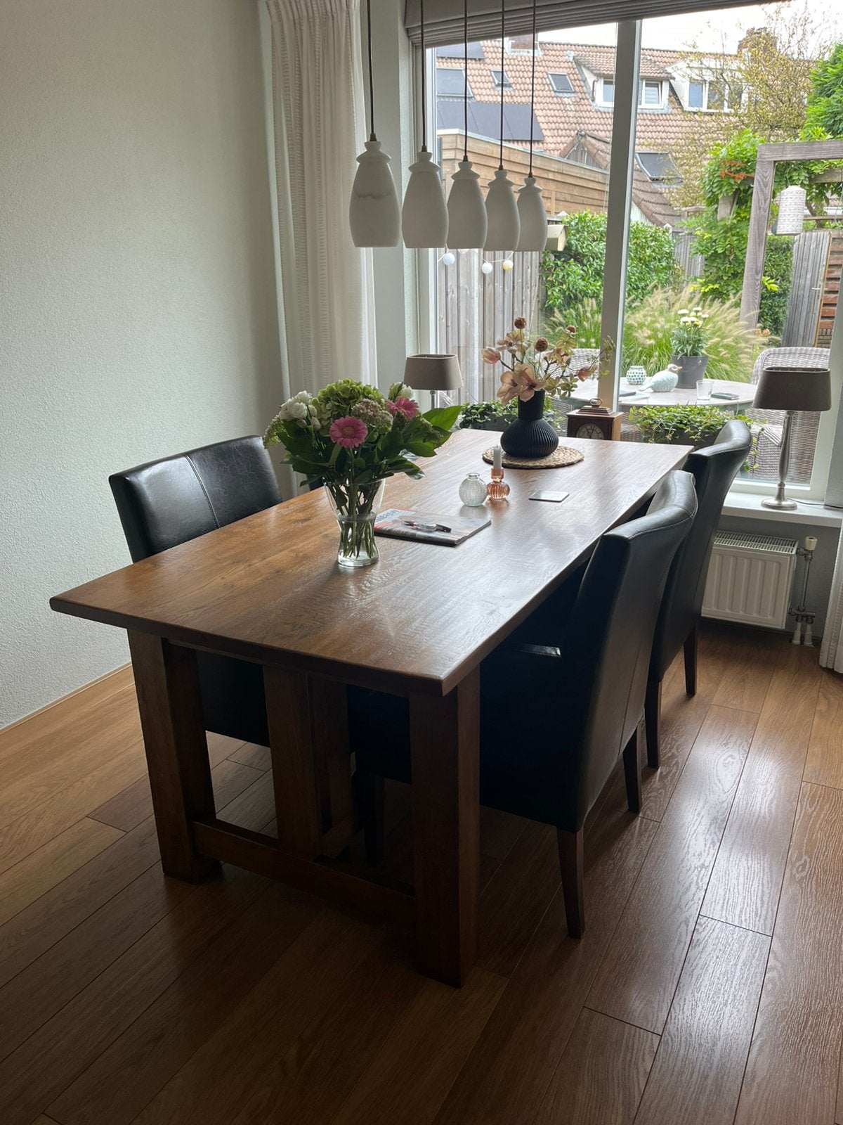 Eethoek: tafel met 4 stoelen, Ophalen, Gebruikt, 4 tot 6 stoelen