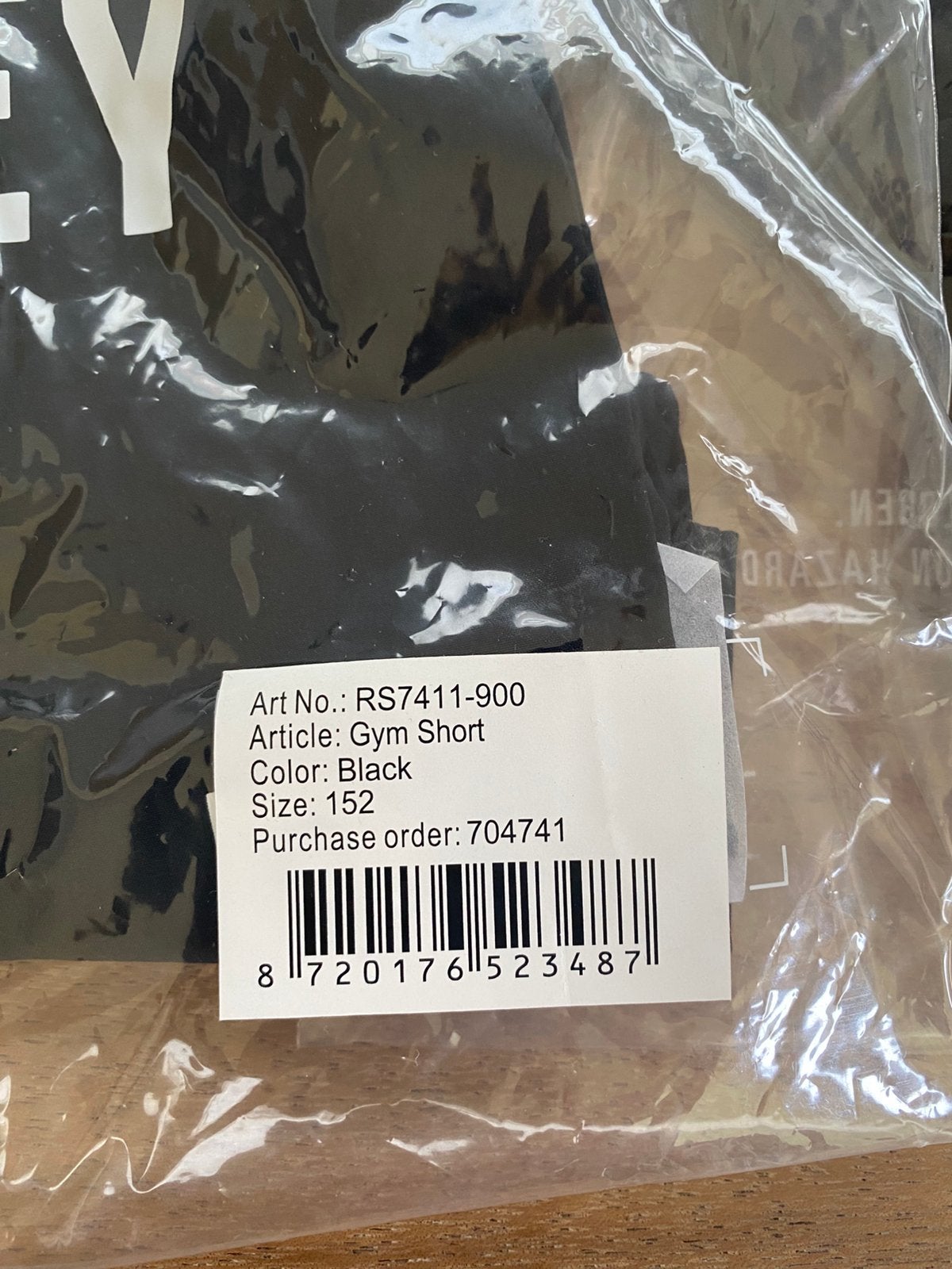 Robey gym short sportbroek maat 152 zwart, Ophalen, Nieuw, Jongen of Meisje, Broek