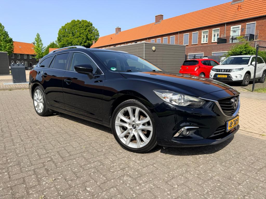 Mazda 6 2.0 Sportbreak 2012 Zwart, Auto's, Voorwielaandrijving, 1280 kg, 680 kg, 4 cilinders