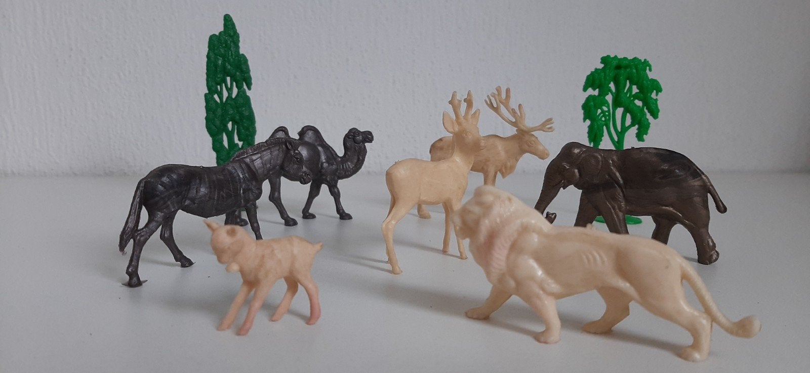 7 vintage dieren figuurtjes., Ophalen of Verzenden, Zo goed als nieuw, Beeldje of Figuurtje