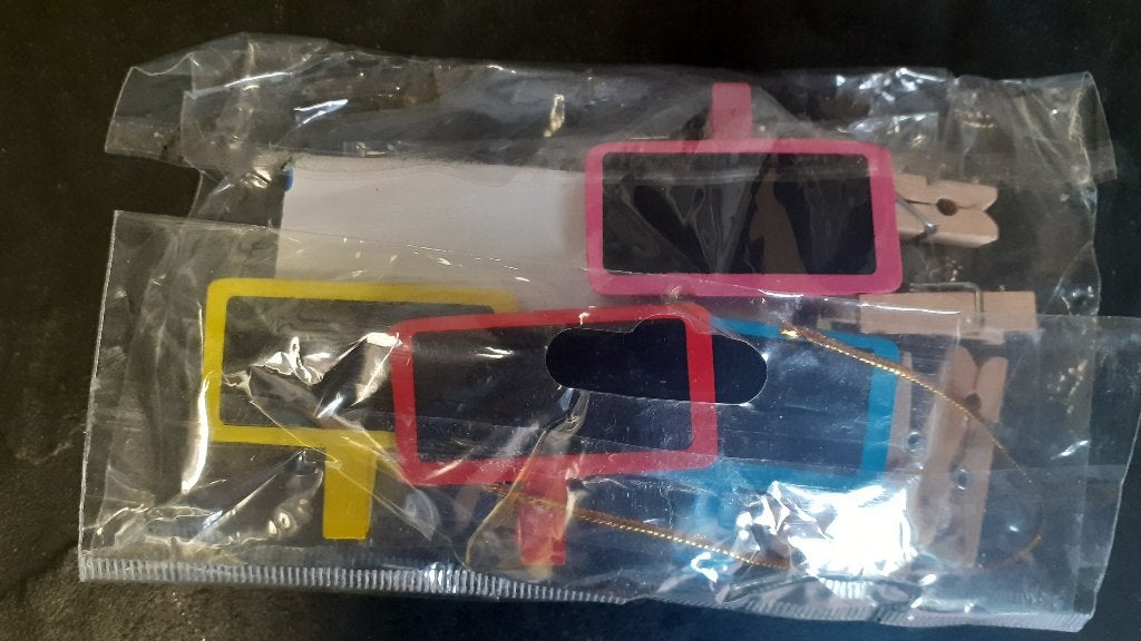 Schrijfbordjes met Wasknijpers Mini, Ophalen of Verzenden, Nieuw, Klaar om op te hangen, Knutselmateriaal