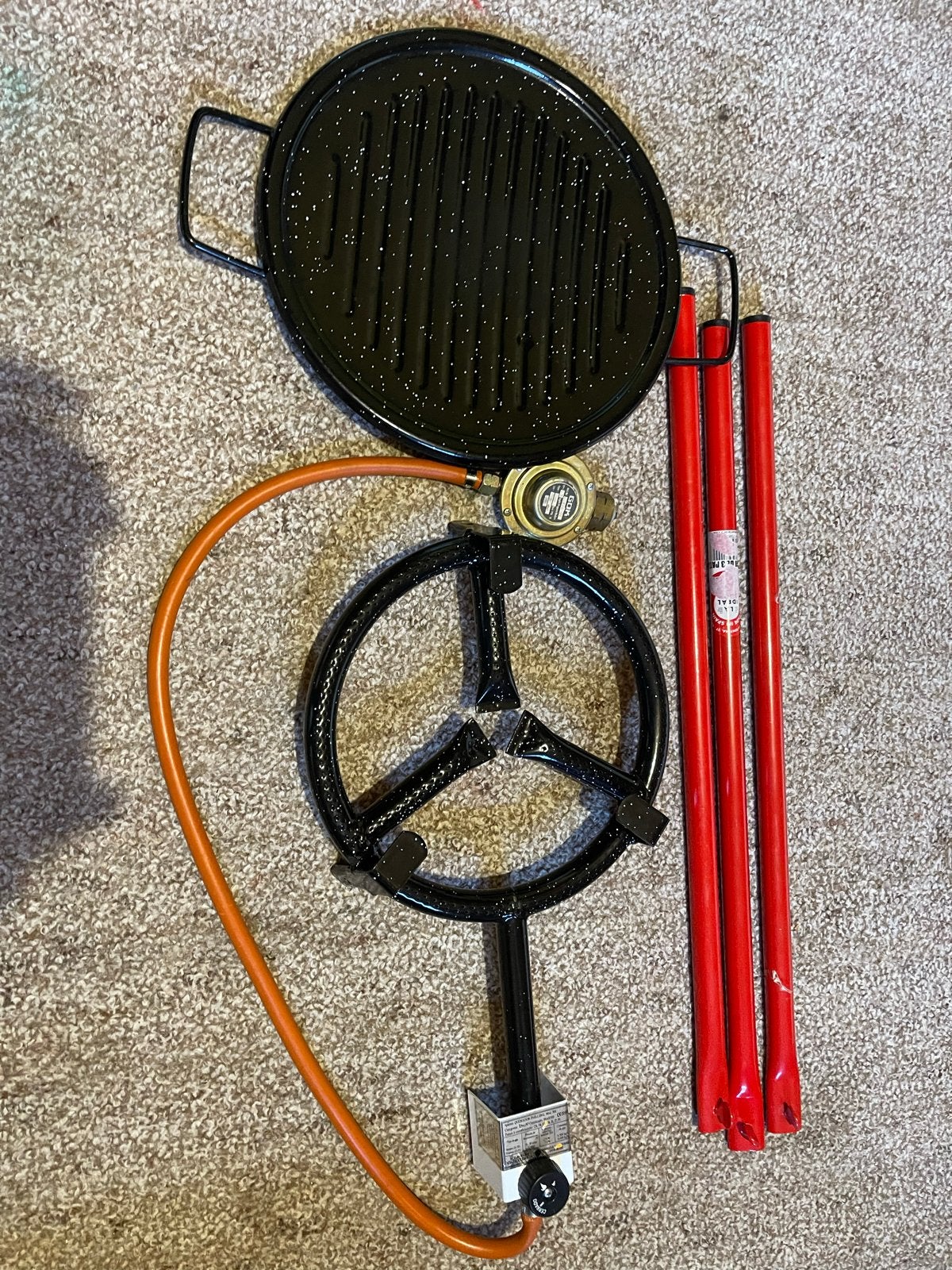 Schottelbraai paella pan met Gasbrander en Onderstel nieuw, Ophalen, Nieuw