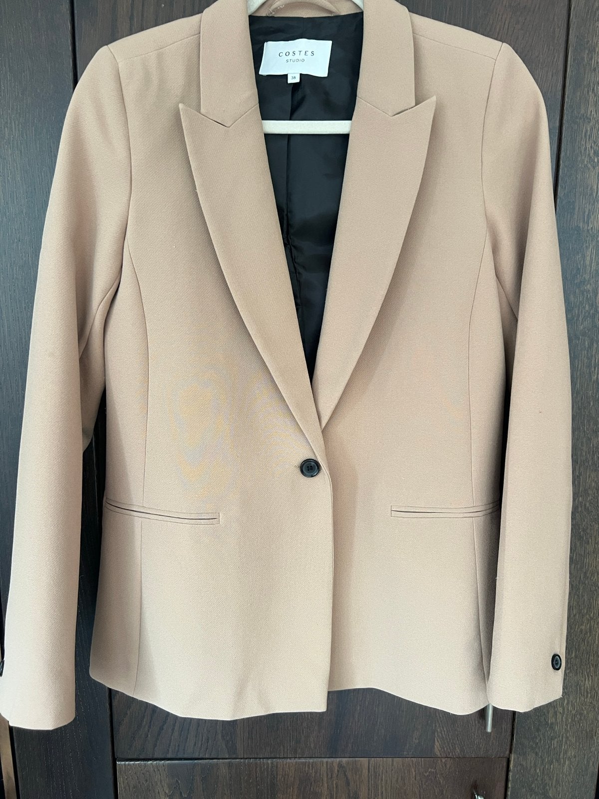 Costes Studio Blazer Maat 38, Kleding | Dames, Jasjes, Kostuums en Pakken, Zo goed als nieuw, Jasje, Maat 38/40 (M), Beige, Ophalen of Verzenden