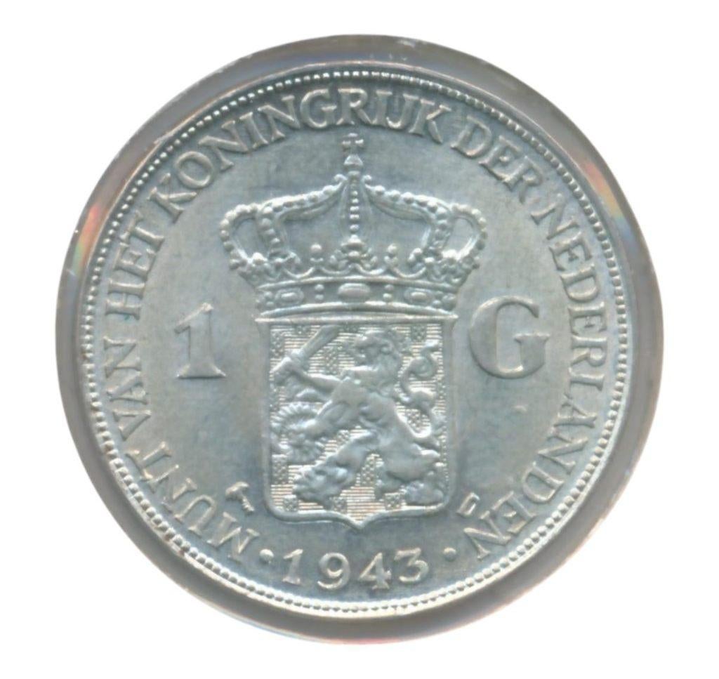 Nederland complete set 1922-1943 zilveren Wilhelmina gulden, Ophalen of Verzenden, Koningin Wilhelmina, 1 gulden, Zilver