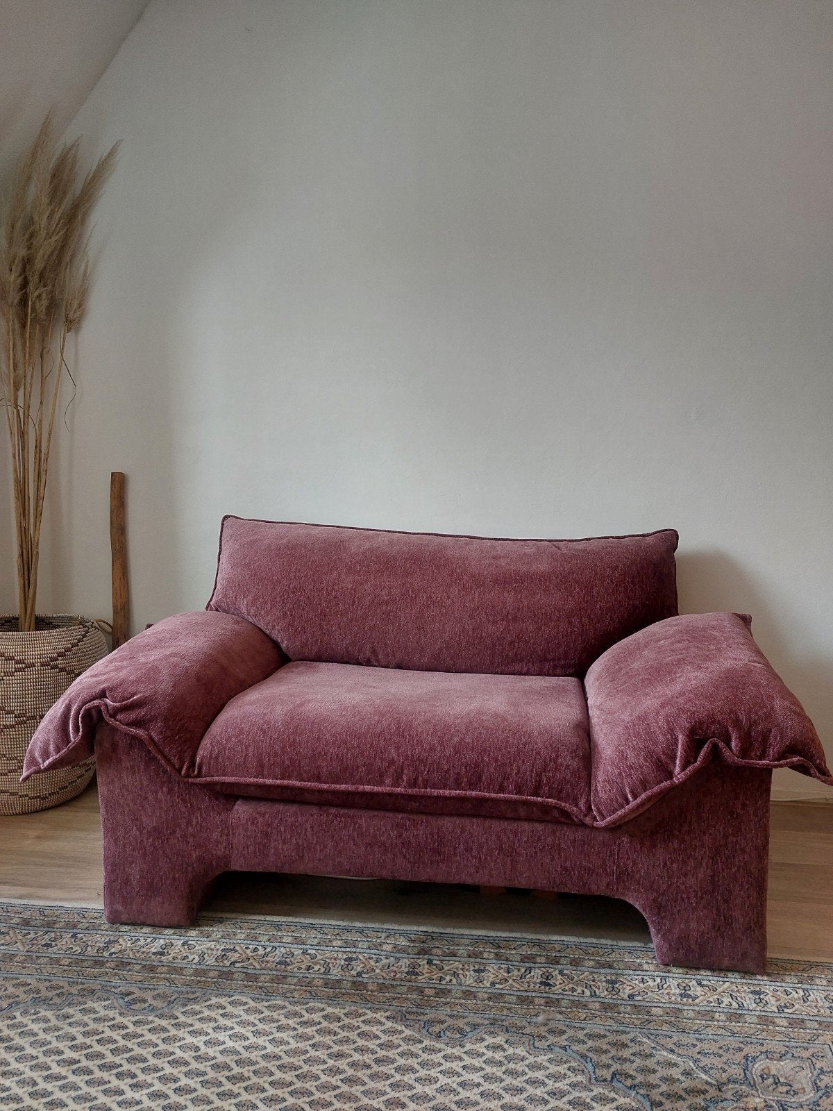 NOUS Living Woodstock loveseat fauteuil - kleur mauve, Ophalen, 75 tot 100 cm, Zo goed als nieuw, Minder dan 150 cm