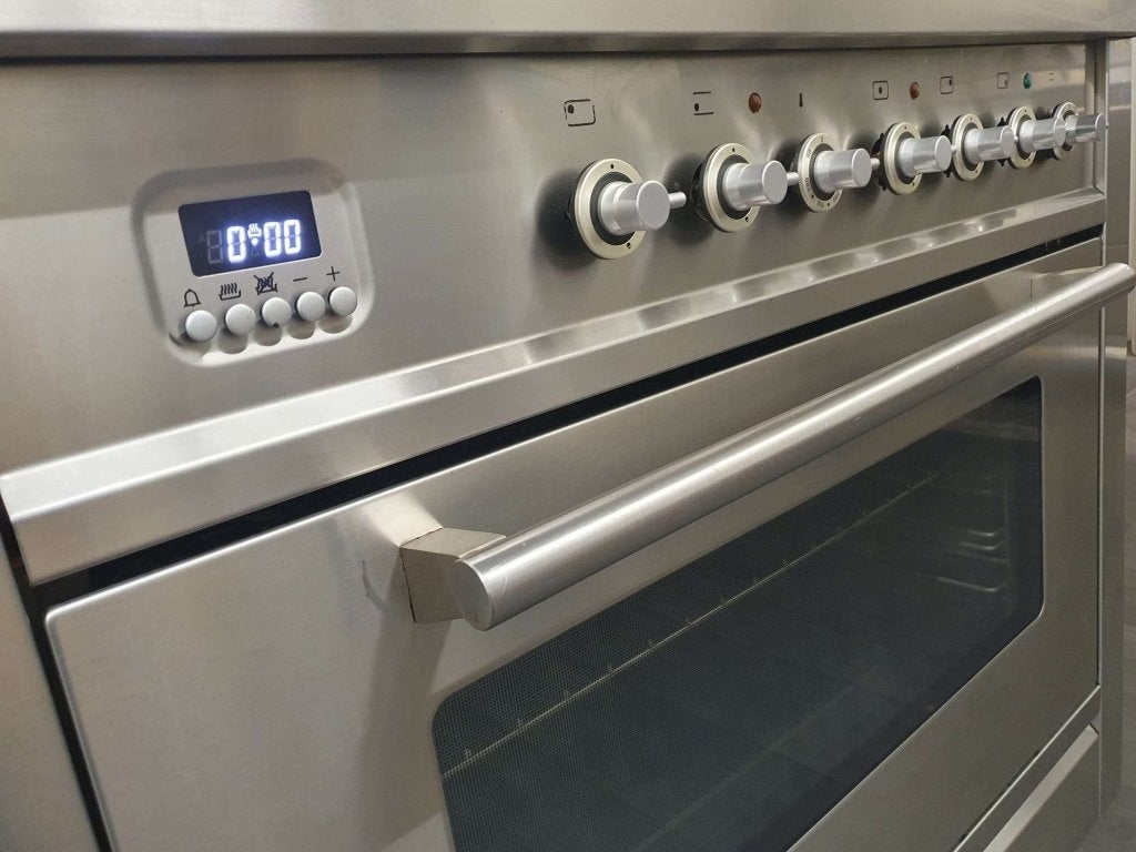 Boretti Fornuis 90cm rvs / inox 1 elektrische oven Frytop, Witgoed en Apparatuur, Niet ingevuld, 60 cm of meer, Niet ingevuld